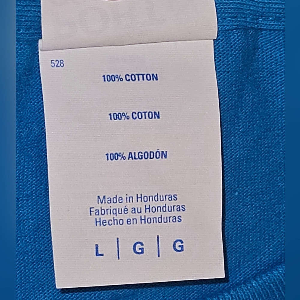 Port and Company San Antinio Fiesta Blue Pink Shirt Size Large NWOT - Picture 5 of 5